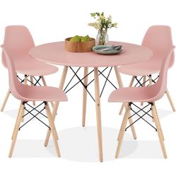 Serifevni Round Pink Dinning Set New