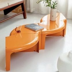 Orange Convertible Coffee Table 