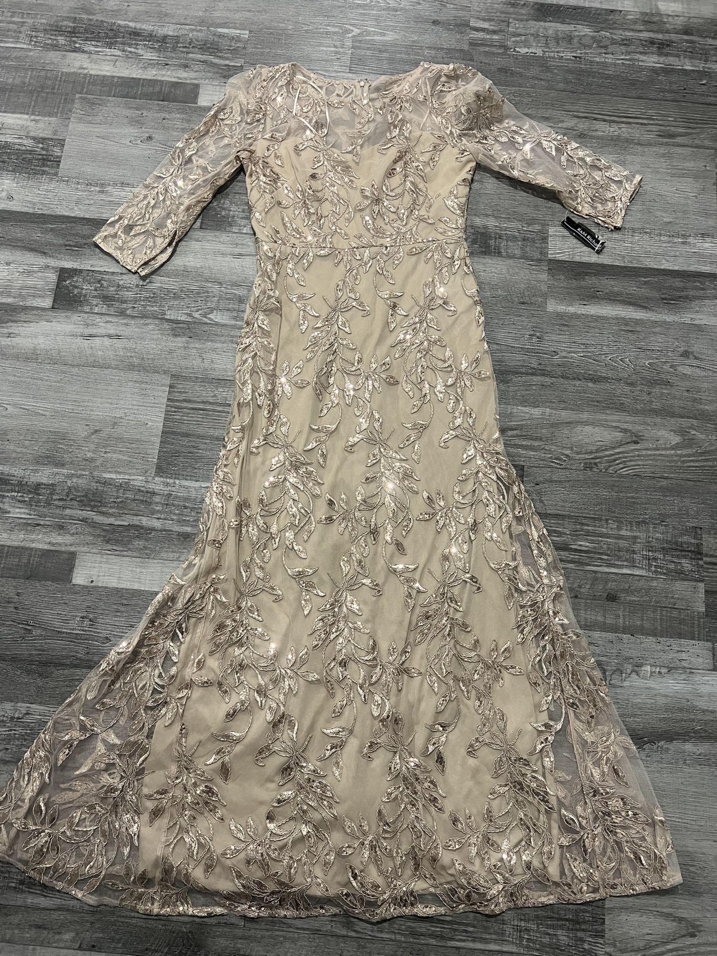 Never worn sequin beige dress brand new still has tag on it