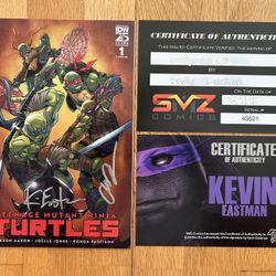Kevin Eastman Signed!! Drew Zucker SMZ Exclusive Teenage Mutant Ninja Turtles TMNT IDW Comic Book 2024