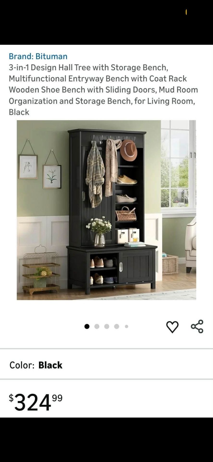 Hall Tree With Storage