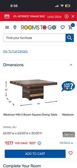 Rooms to go table with 4 chairs &2 benches