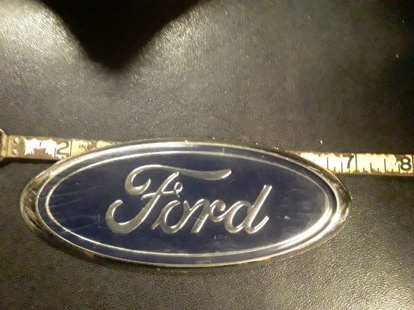 Ford Logo Emblem: Premium 7" BLUE Oval Chrome Logo