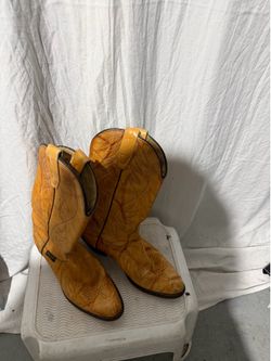 Copy & Paste Title: Women’s Size 7 Tan Western Cowboy Boots Embroidered Country Boots