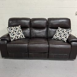 Leather Recliner Sofa Couch + FREE LOCAL DELIVERY 🚚 