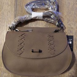 Danielle Nicole Womens Theia Faux Leather Studded Handbag