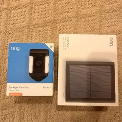 Ring Spotlight And Solar Panel
