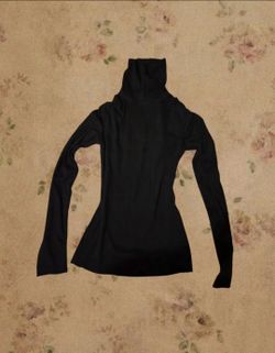 Black Long Sleeve Turtleneck Top and a sweater vest bundle