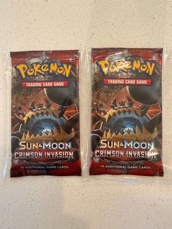Pokémon Sun & Moon Crimson Invasion booster packs