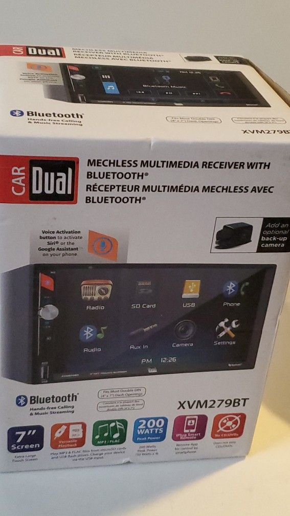 Car Dual Mechless Multimedia Receiver Bluetooth XVM279BT