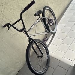 BMX Bike 20 in BMX Bar U-Brake Adjustable Seat Silver/Black/Purple Steel