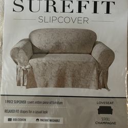 Sure Fit Loveseat Cover Champagne 