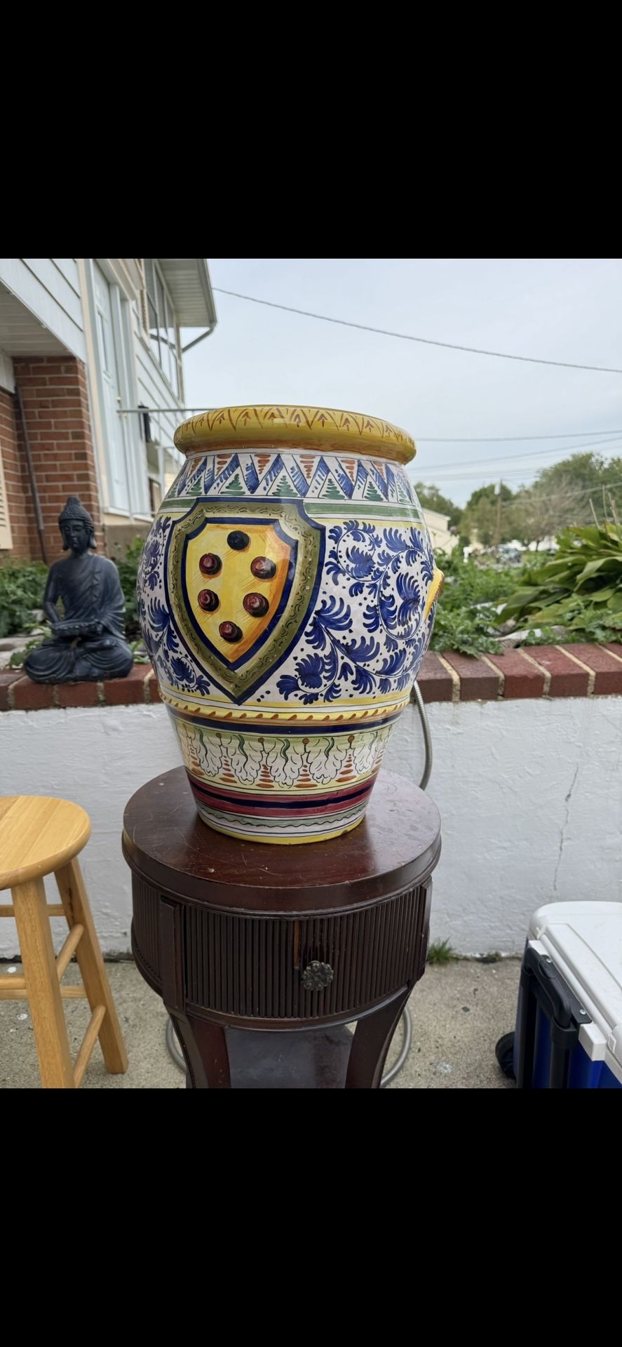Italian Ceramic LARGE decorative Vase