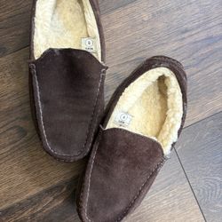 Men’s Suede And Sheepskin Slippers