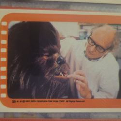 1977 Topps Star Wars #55  A Touchup For Chewbacca Sticker card