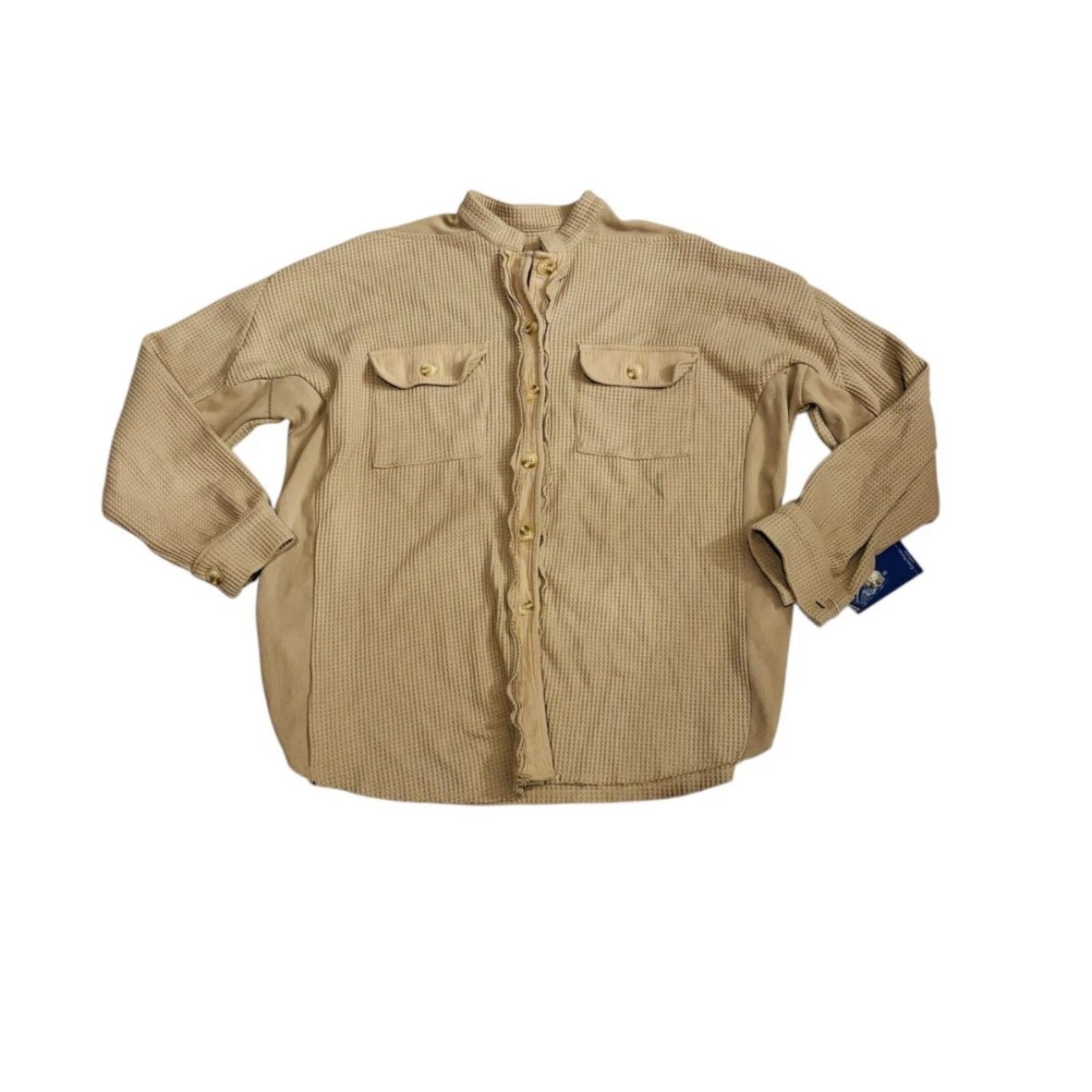 Chão Yatou Sz S Women Button Brown Shirt Heavy