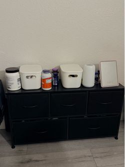 Temu fabric storage cabinet with 5 drawers