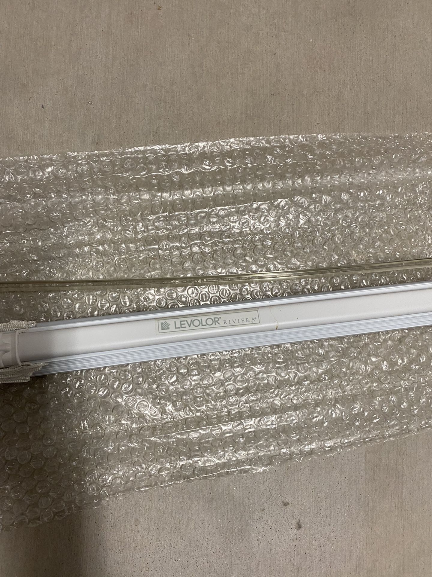 Two Mini Blinds, Levolor, Riviera, Color Cotton (White) One Is Size W47 1/8 X H 47 1/2 And One Is Size W 47 1/2 X H 47 1/2