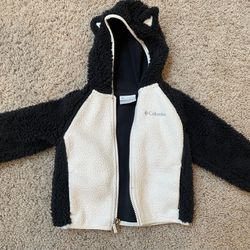 Columbia Foxy Baby Sherpa Coat 12-18 Months - Black/white