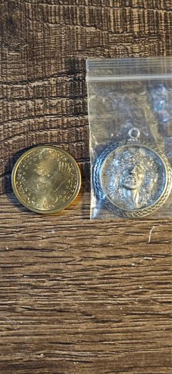 THEDA 925 Sterling Silver Vintage Jesus Religious Medal Pendant