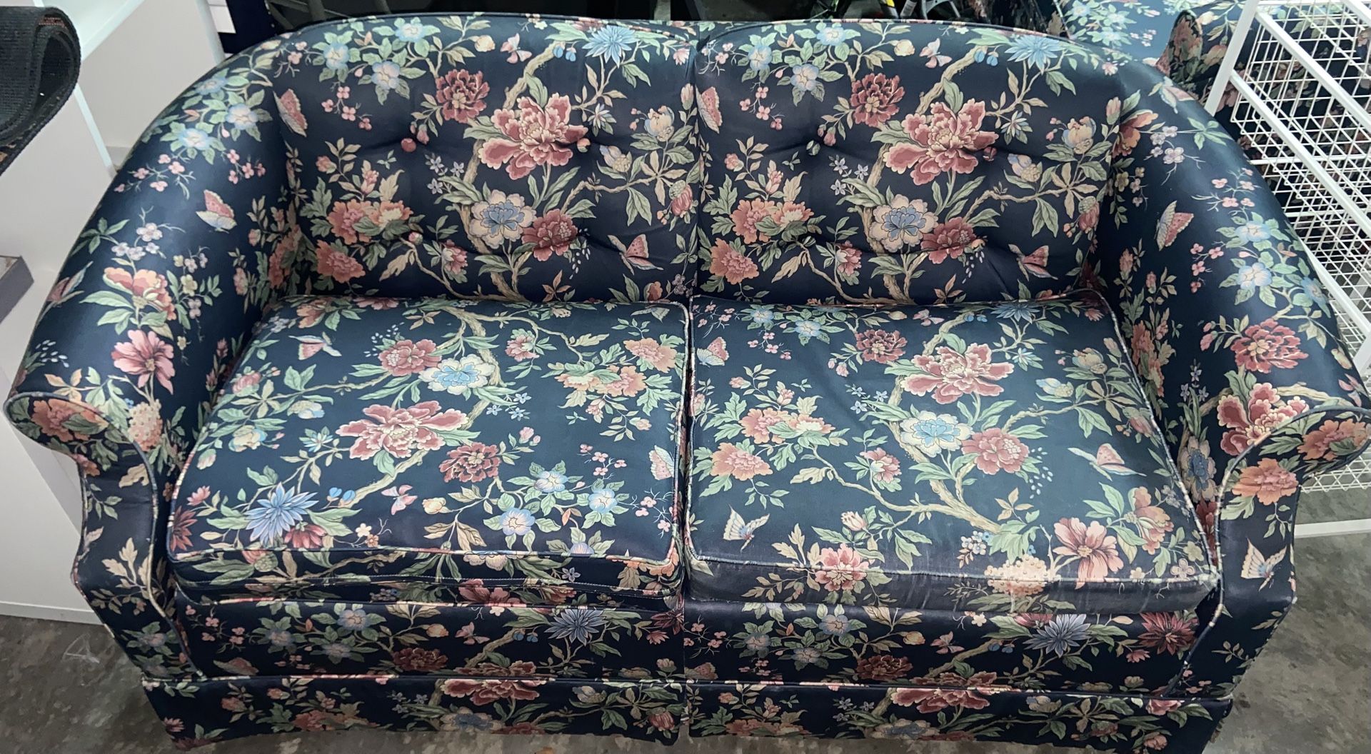 Ethan Allen 2 Piece Loveseat Blue
