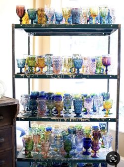 Vintage & vintage inspired wedding glasses goblets