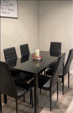 Dining table set + 6 chairs free delivery 🚚