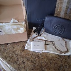 Black Leather Gucci Ctossbody