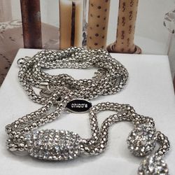 CHICO'S CRYSTAL NECKLACE 15"IN IN LENGTH. NWOT
