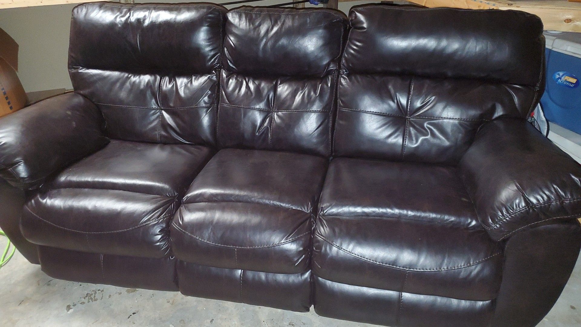 2 like new leather sofas