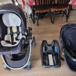 used good construction Graco Modes Nest DLX 3-in-1 Travel System, Raven, Black used good construction 