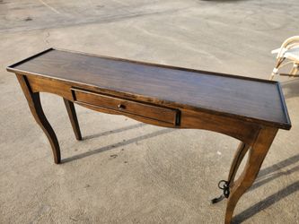Wood Console Table with Drawer