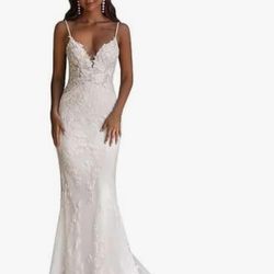 Mermaid Wedding Dress, Size 8