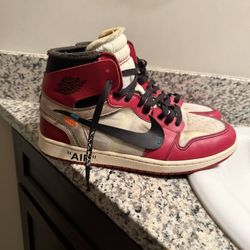 Red and White Nike Sneakers