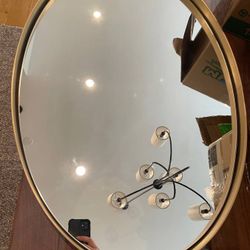 Brass Oval Mirror
