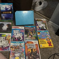 Old Wii/Wii U Games Blue Wii Included No Cords :(