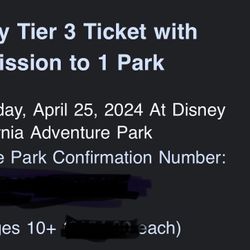 2 Adult Disneyland Tickets (digital)