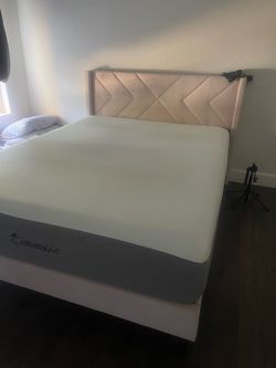 Queen size bed frame and mattress