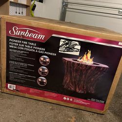 Sunbeam Pioneer Fire Table (uses propane)