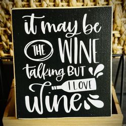 Custom-made wood Wine Sign 🍷