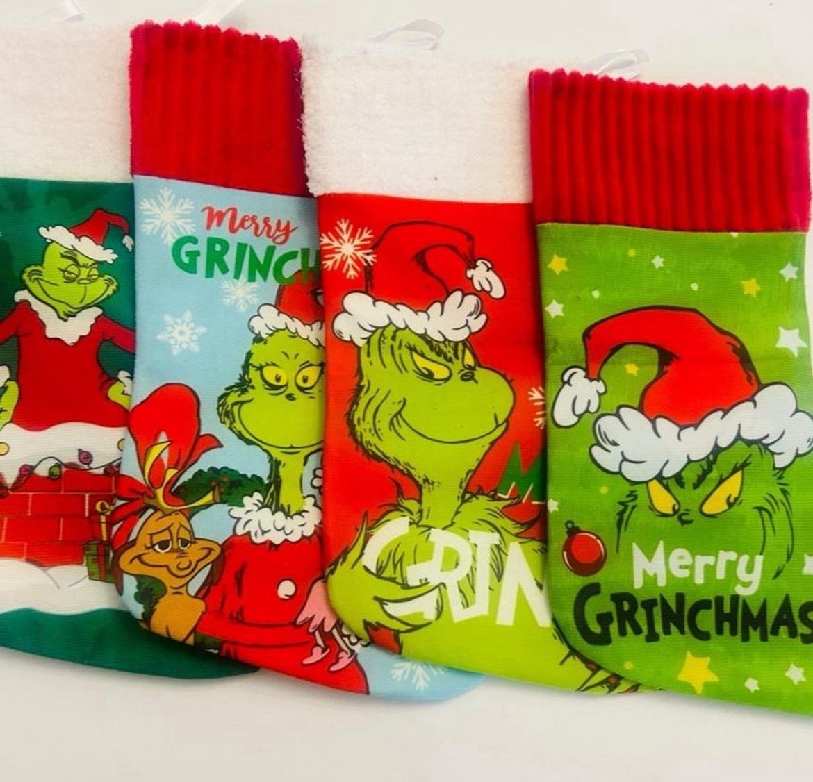 The Grinch Stockings 4pcs New