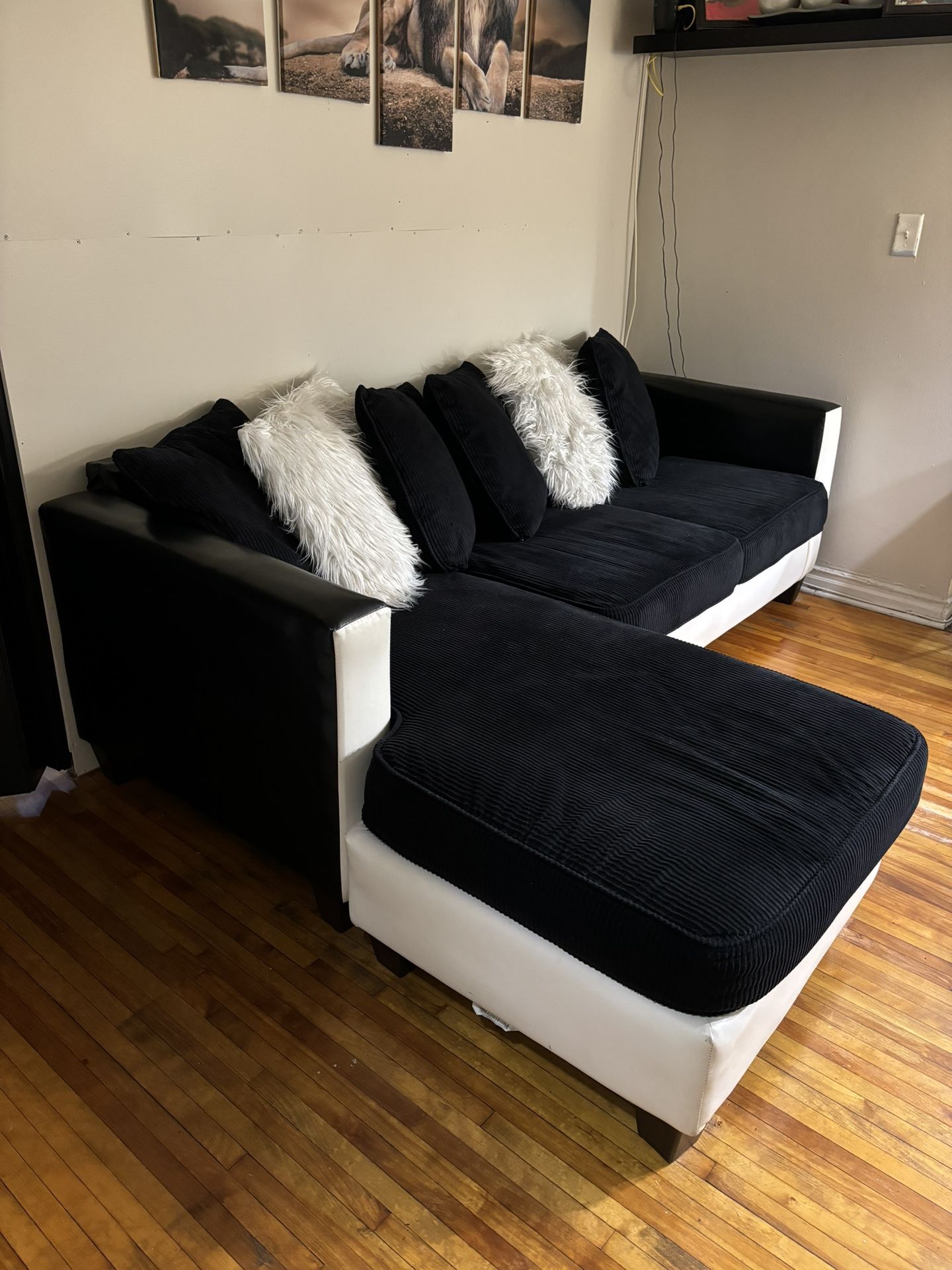 Black And White Sofa