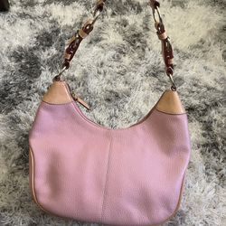Doony & Bourke Pink Leather Cute Hobo Shoulder Bag Large size All Season Purse