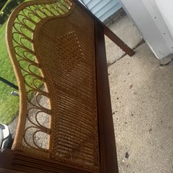 Wood & Wicker Full Headboard 