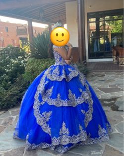 Royal blue quinceañera dress