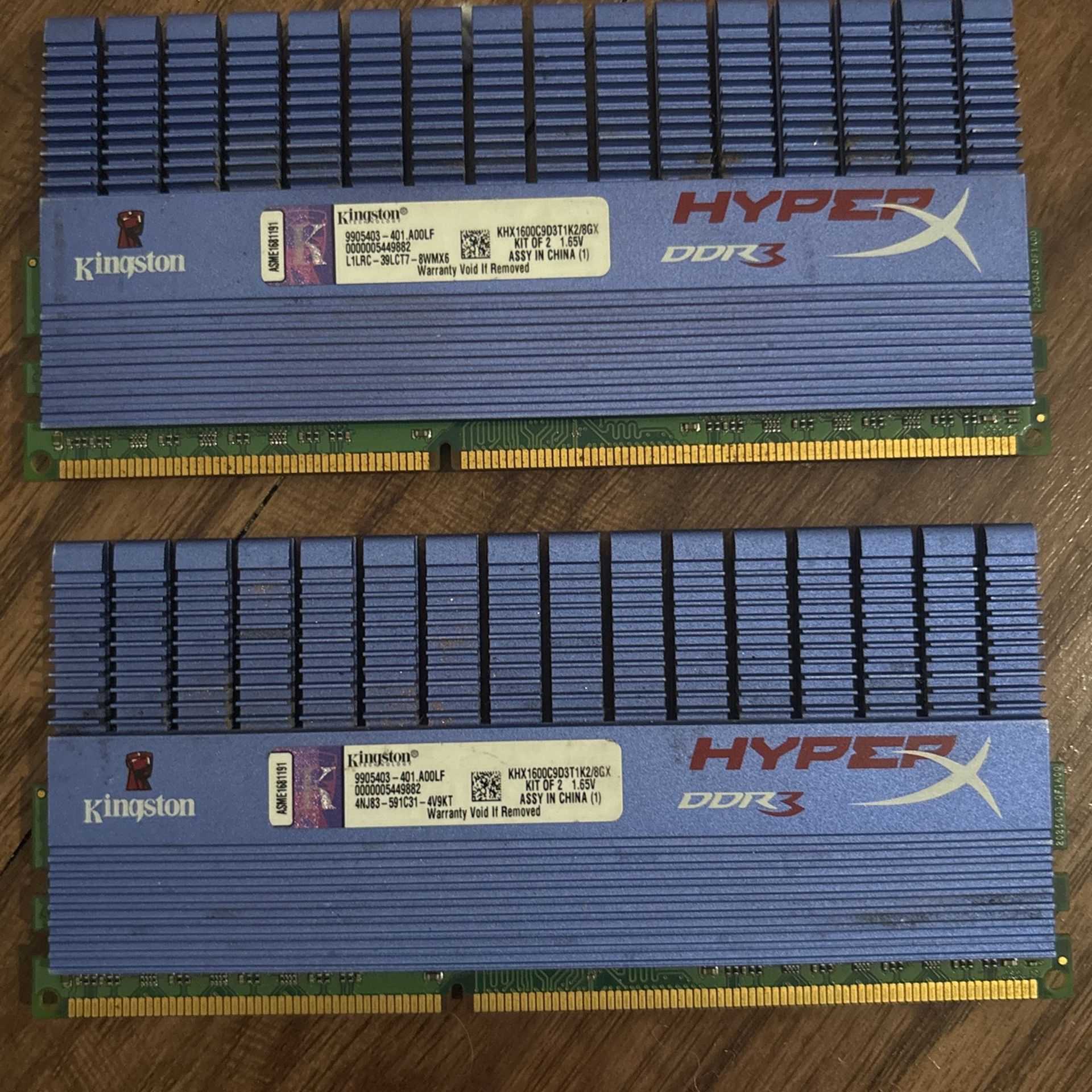 Kingston HyperX 8GB (2x4GB) DDR3 1600MHz RAM Kit – KHX1600C9D3T1K2/8GX