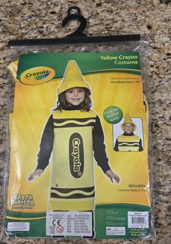 Halloween yellow Crayola crayon costume