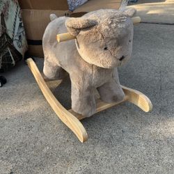 NEW Pottery Barn Teddy Bear Rocking Horse