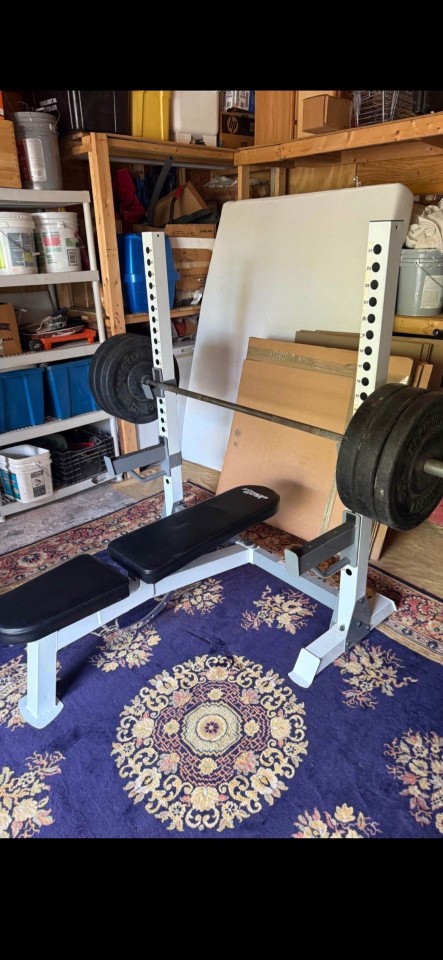 Olympic Adjustable Weight Bench With Squat Rack - Main Image