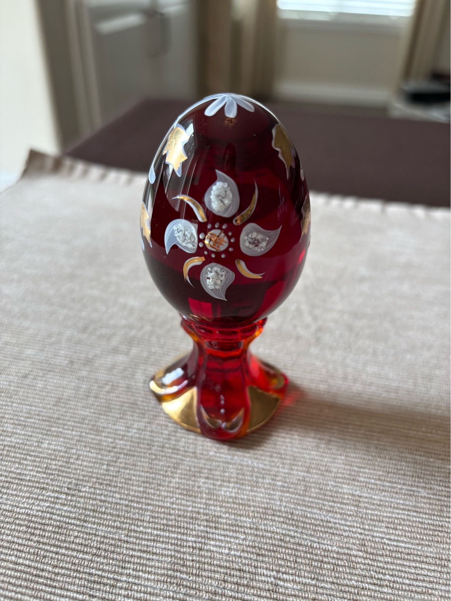 Fenton Ruby Red Glass Egg